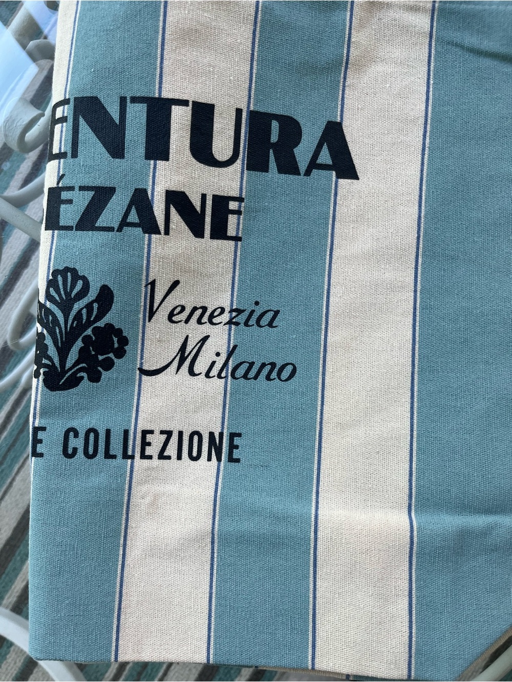 Sézane Blue and Cream Striped Canvas Tote - Picture 11 of 13